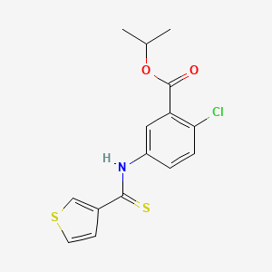 Benzoic acid, 2-chloro-5-((3-thienylthioxomethyl)amino)-, 1-methylethyl ester