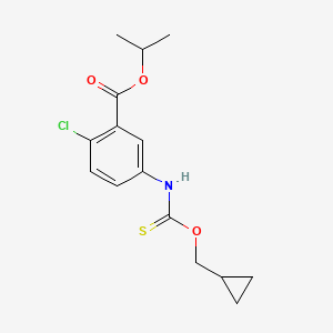 Methylethyl 2-chloro-5-(((cyclopropylmethoxy)thioxomethyl)amino)benzoate