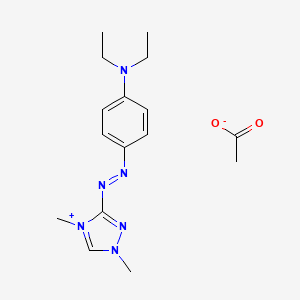 3-((4-(Diethylamino)phenyl)azo)-1,4-dimethyl-1H-1,2,4-triazolium acetate