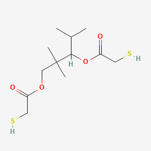 molecular formula C12H22O4S2 B12684009 2,2-Dimethyl-1-(1-methylethyl)-1,3-propanediyl bis(mercaptoacetate) CAS No. 77223-49-5