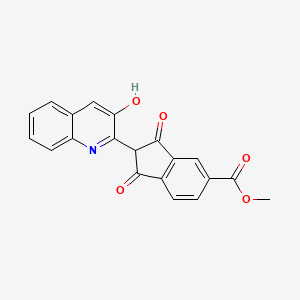 Methyl 2,3-dihydro-2-(3-hydroxy-2-quinolyl)-1,3-dioxo-1H-indene-5-carboxylate