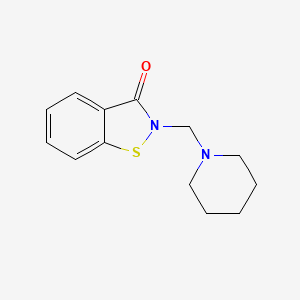 molecular formula C13H16N2OS B12684053 2-(1-Piperidinylmethyl)-1,2-benzisothiazol-3(2H)-one CAS No. 84012-57-7