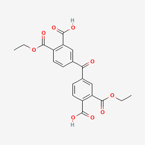 molecular formula C21H18O9 B12684058 1,2-Benzenedicarboxylic acid, 4,4'-carbonylbis-, ar,ar'-diethyl ester CAS No. 51018-94-1