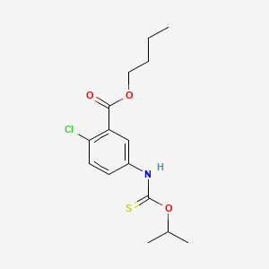 Benzoic acid, 2-chloro-5-(((1-methylethoxy)thioxomethyl)amino)-, butyl ester