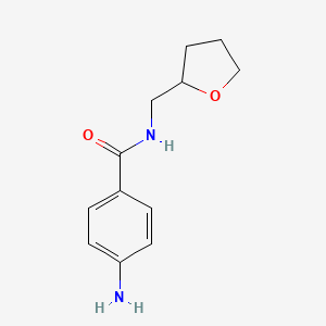 B1268410 4-Amino-N-(tetrahydro-2-furanylmethyl)benzamide CAS No. 361464-34-8