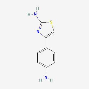 molecular formula C9H9N3S B1268415 4-(4-氨基苯基)-1,3-噻唑-2-胺 CAS No. 3673-53-8
