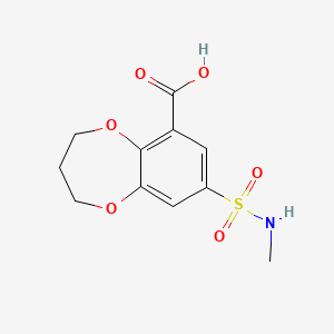 3,4-Dihydro-8-((methylamino)sulphonyl)-2H-benzo-1,5-dioxepin-6-carboxylic acid