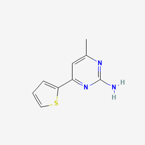 molecular formula C9H9N3S B1268419 4-甲基-6-(噻吩-2-基)嘧啶-2-胺 CAS No. 26963-43-9