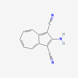 molecular formula C12H7N3 B1268423 2-氨基薁-1,3-二腈 CAS No. 3786-66-1