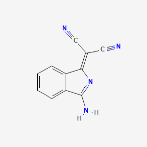 molecular formula C11H6N4 B1268426 1-(二氰亚甲基)-3-亚氨基异吲哚啉 CAS No. 43002-19-3