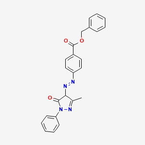 Benzyl 4-((4,5-dihydro-3-methyl-5-oxo-1-phenyl-1H-pyrazol-4-yl)azo)benzoate