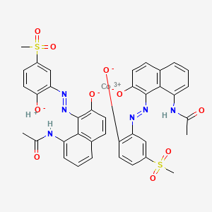 Hydrogen bis(7-hydroxy-8-((2-hydroxy-5-mesylphenyl)azo)-1-naphthyl)cobaltate(1-)