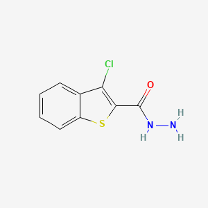 molecular formula C9H7ClN2OS B1268429 3-Chloro-1-benzothiophene-2-carbohydrazide CAS No. 62524-21-4