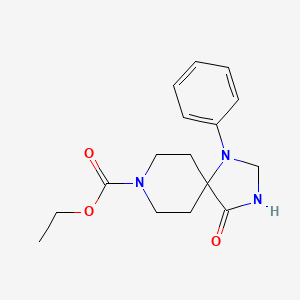 Ethyl 4-oxo-1-phenyl-1,3,8-triazaspiro(4.5)decane-8-carboxylate