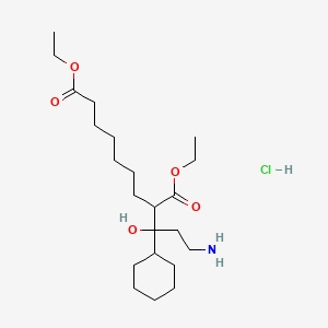 Diethyl 2-(3-amino-1-cyclohexyl-1-hydroxypropyl)nonanedioate hydrochloride