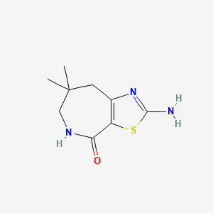 B1268452 2-Amino-7,7-dimethyl-5,6,7,8-tetrahydro-4H-[1,3]thiazolo[5,4-c]azepin-4-one CAS No. 123973-48-8