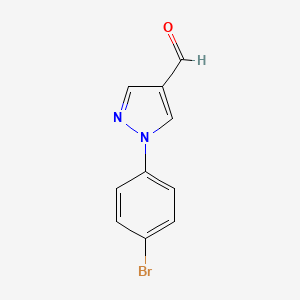 molecular formula C10H7BrN2O B1268496 1-(4-溴苯基)-1H-吡唑-4-甲醛 CAS No. 294877-41-1