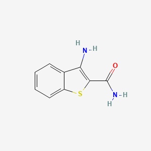 molecular formula C9H8N2OS B1268512 3-Amino-1-benzothiophene-2-carboxamide CAS No. 37839-59-1