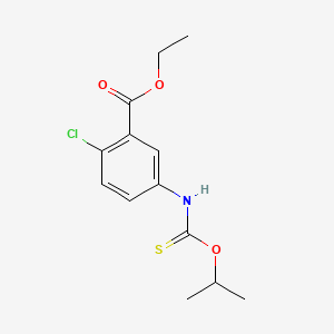 Benzoic acid, 2-chloro-5-(((1-methylethoxy)thioxomethyl)amino)-, ethyl ester