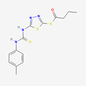 Butanethioic acid, S-(5-((((4-methylphenyl)amino)thioxomethyl)amino)-1,3,4-thiadiazol-2-yl) ester