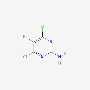 molecular formula C4H2BrCl2N3 B1268530 5-溴-4,6-二氯嘧啶-2-胺 CAS No. 7781-26-2