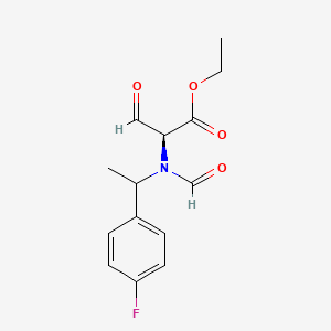 Ethyl N-(1-(4-fluorophenyl)ethyl)-N-formyl-3-oxoalaninate