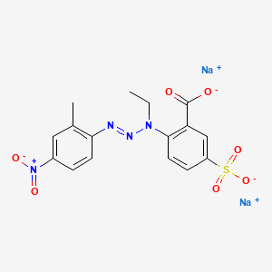 Disodium 2-(1-ethyl-3-(2-methyl-4-nitrophenyl)-2-triazenyl)-5-sulphonatobenzoate