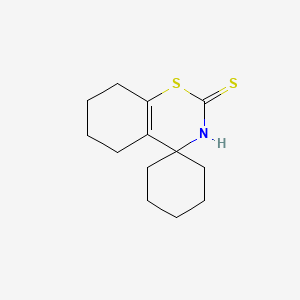 molecular formula C13H19NS2 B12685383 Spiro(4H-1,3-benzothiazine-4,1'-cyclohexane)-2(3H)-thione, 5,6,7,8-tetrahydro- CAS No. 5439-68-9