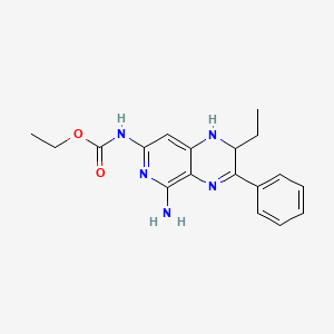 ethyl N-(5-amino-2-ethyl-3-phenyl-1,2-dihydropyrido[3,4-b]pyrazin-7-yl)carbamate