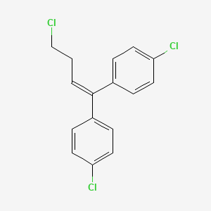 molecular formula C16H13Cl3 B12685590 1,1'-(4-Chloro-1-buten-1-ylidene)bis(4-chlorobenzene) CAS No. 83929-32-2