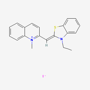 molecular formula C20H19IN2S B12685612 2-((3-Ethyl-3H-benzothiazol-2-ylidene)methyl)-1-methylquinolinium iodide CAS No. 4609-41-0