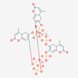 dibismuth;(4-methyl-2-oxo-6-sulfonatooxy-4a,5-dihydrochromen-7-yl) sulfate