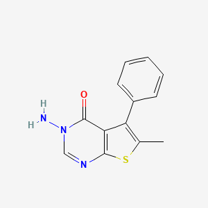 molecular formula C13H11N3OS B1268564 3-amino-6-methyl-5-phenyl-3H,4H-thieno[2,3-d]pyrimidin-4-one 