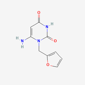 molecular formula C9H9N3O3 B1268569 6-amino-1-(2-furylmethyl)pyrimidine-2,4(1H,3H)-dione CAS No. 230644-88-9