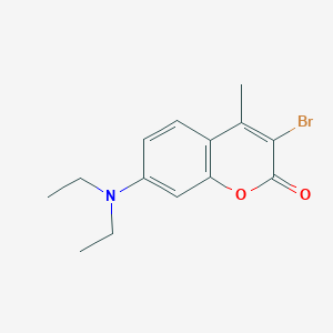 molecular formula C14H16BrNO2 B1268572 3-Bromo-7-(diethylamino)-4-methylchromen-2-one 