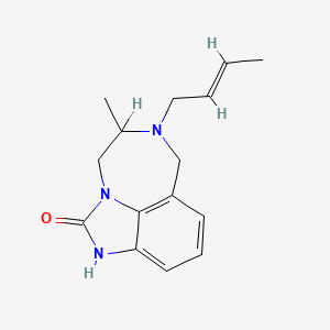 (+-)-6-(E-2-Buten-1-yl)-4,5,6,7-tetrahydro-5-methylimidazo(4,5,1-jk)(1,4)benzodiazepin-2(1H)-one