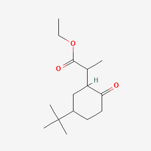 molecular formula C15H26O3 B12685803 Ethyl 5-(1,1-dimethylethyl)-alpha-methyl-2-oxocyclohexaneacetate CAS No. 94022-65-8