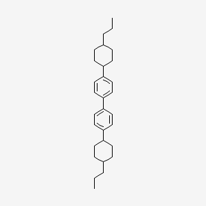 molecular formula C30H42 B1268582 反式、反式-4,4'-双-(4-丙基环己基)-联苯 CAS No. 85600-56-2