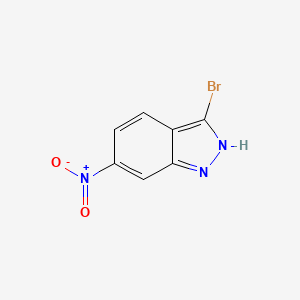 molecular formula C7H4BrN3O2 B1268602 3-溴-6-硝基-1H-吲唑 CAS No. 70315-68-3