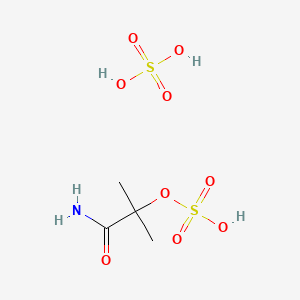 (1-amino-2-methyl-1-oxopropan-2-yl) hydrogen sulfate;sulfuric acid