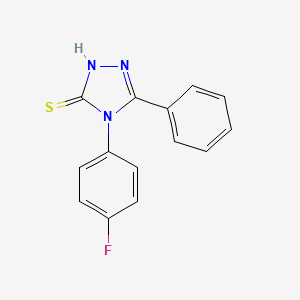 molecular formula C14H10FN3S B1268638 4-(4-Fluorophenyl)-5-phenyl-4H-1,2,4-triazol-3-ylhydrosulfide CAS No. 120873-34-9