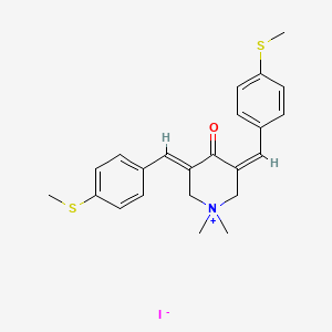 1,1-Dimethyl-3,5-bis((4-(methylthio)phenyl)methylene)-4-oxo-piperidinium iodide