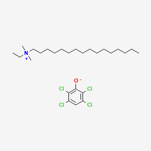 Ethylhexadecyldimethylammonium 2,3,5,6-tetrachlorophenolate