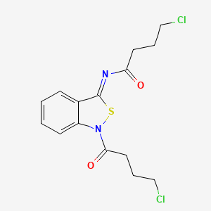 4-Chloro-N-(1-(4-chloro-1-oxobutyl)-2,1-benzisothiazol-3(1H)-ylidene)butanamide