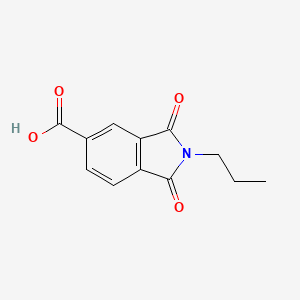 molecular formula C12H11NO4 B1268647 1,3-Dioxo-2-propylisoindoline-5-carboxylic acid CAS No. 67822-76-8