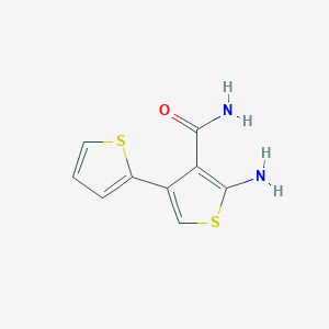 molecular formula C9H8N2OS2 B1268649 5'-氨基-2,3'-联噻吩-4'-甲酰胺 CAS No. 353772-94-8