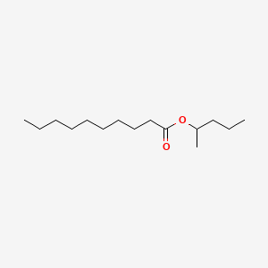 molecular formula C15H30O2 B12686505 1-Methylbutyl decanoate CAS No. 55195-26-1