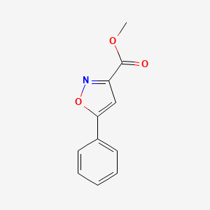 molecular formula C11H9NO3 B1268655 Methyl 5-phenylisoxazole-3-carboxylate CAS No. 51677-09-9