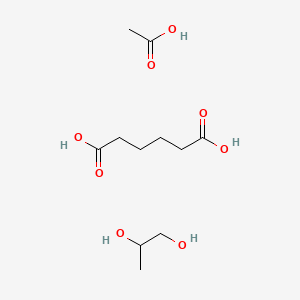 molecular formula C6H10O4.C3H8O2.C2H4O2<br>C11H22O8 B12686556 Einecs 284-073-6 CAS No. 84777-45-7