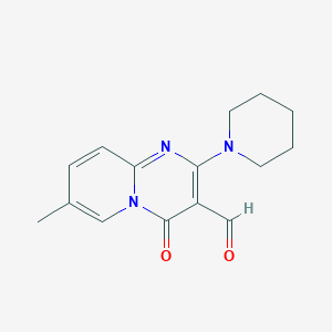 molecular formula C15H17N3O2 B1268658 7-Methyl-4-oxo-2-piperidin-1-yl-4H-pyrido[1,2-a]pyrimidine-3-carbaldehyde CAS No. 300586-42-9